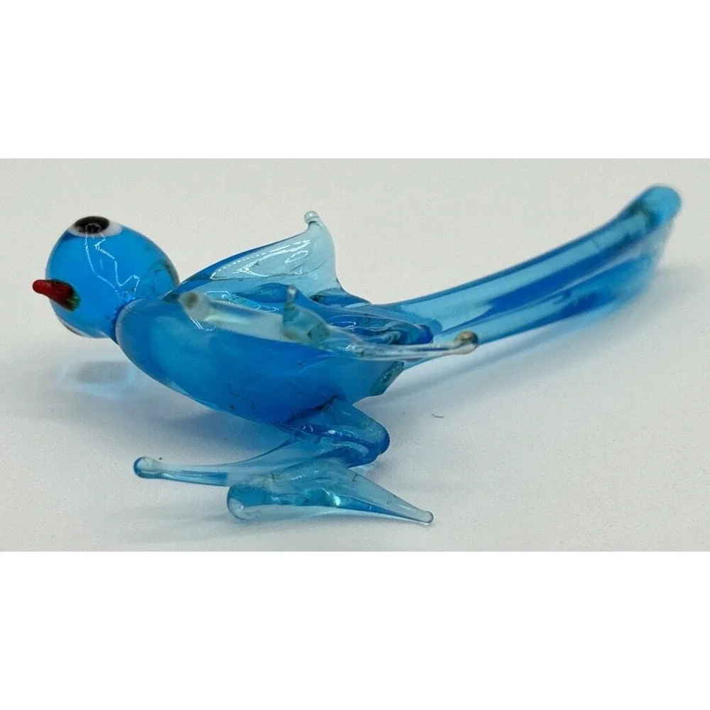 Vintage Unique Glass‎ Bluebird Figurine 4